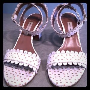 Tabitha Simmons White Leather Sandals - Size 37
